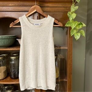 Cream Knit Sweater Vest